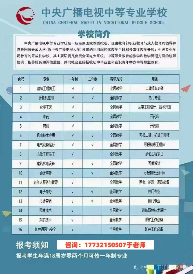 小學(xué)、初中文化怎么提升學(xué)歷？首選一年制電大中專(zhuān)，輕松畢業(yè)